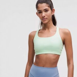 LULULEMON Mint Color Energy Bra with Teal Straps